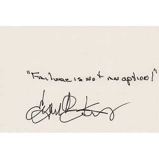 Gene Kranz Autograph Quote Signed