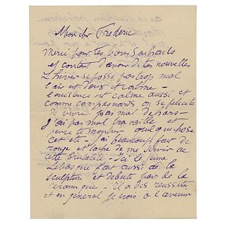 Pierre Bonnard Autograph Letter Signed