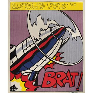 Roy Lichtenstein Signed Poster - &#39;As I Opened Fire&#39;