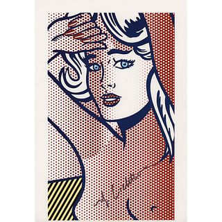 Roy Lichtenstein Signed Promo Print - &lsquo;Nude with Blue Hair, State I&#39;