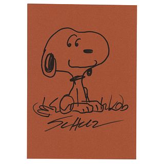 Charles Schulz Original Sketch of Snoopy