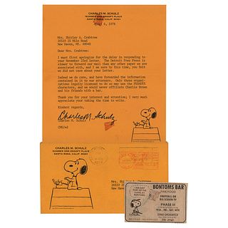 Charles Schulz Typed Letter Signed