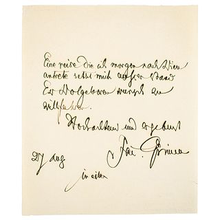 Jacob Grimm Autograph Letter Signed