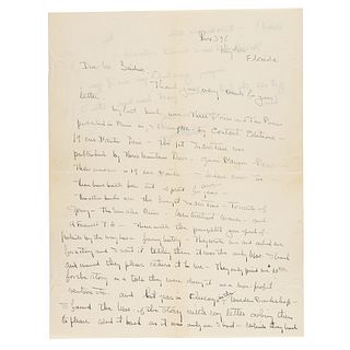 Ernest Hemingway Autograph Letter Signed