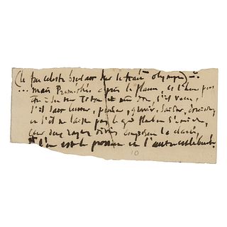 Victor Hugo Handwritten Draft Poem of &#39;God&#39;