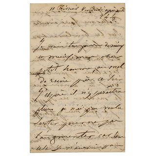 Victor Hugo: Juliette Drouet Autograph Letter Signed