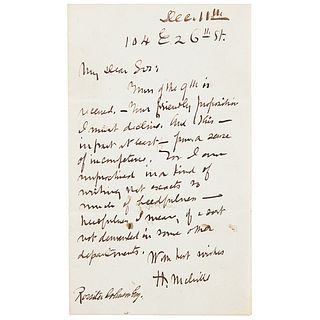 Herman Melville Autograph Letter Signed