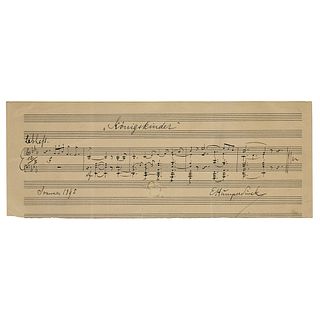 Engelbert Humperdinck Autograph Musical Quotation Signed