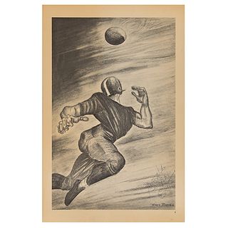 Ernie Barnes Twice-Signed Lithograph Suite: &#39;A Portfolio of Football Art&#39;