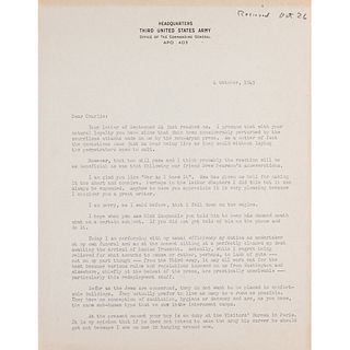 George S. Patton Typed Letter Signed