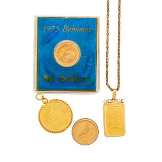 YELLOW GOLD COIN JEWELRY & LOOSE COINS