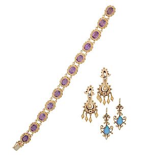 OPAL, AMETHYST OR YELLOW GOLD JEWELRY