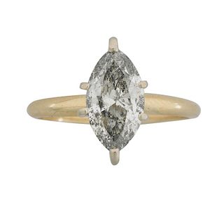 SOLITAIRE DIAMOND & YELLOW GOLD ENGAGEMENT RING