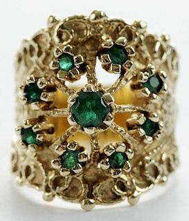 14 kt Gold and Emerald Ring