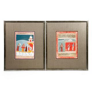 A Pair of Indian Miniatures.