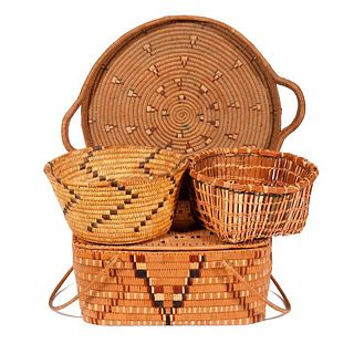 Collection of Four Native American Baskets.