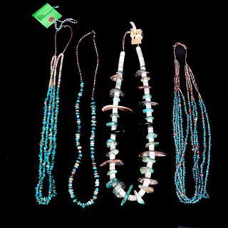 Group of Navajo Necklaces.