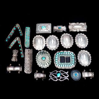 Collection of Navajo Jewelry Accessories.