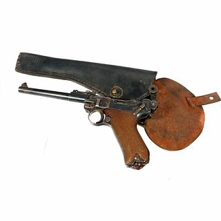 1918 Erfurt German Luger Pistol and Holster.