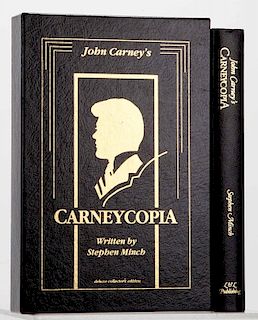 Minch, Stephen. Carneycopia. Tahoma, 1991. Black leather stamped in gold with matching slipcase. Being number 4 of 200 copies in the publisher's limit