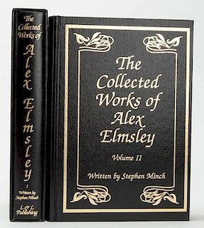 Minch, Stephen. The Collected Works of Alex Elmsley: Vols. I and II. Tahoma: L&L, 1991 and 1994. Deluxe leather-bound editions (number 4 of 200 copies