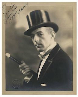 Cardini (Richard Valentine Pitchford). Portrait of Cardini, inscribed and signed. Detroit: Raeburn Studios, ca. 1926. Handsome half-length portrait of