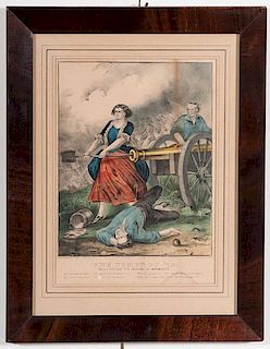 The Women of '76 / Molly Pitcher, The Heroine of Monmouth, Currier & Ives Lithograph 