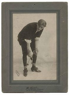 Kolar, Joseph. Portrait of escape artist Joseph Kolar. Chicago: B. Harris, ca. 1910. Restrained by chains and locks but wearing his best suit, Kolar p