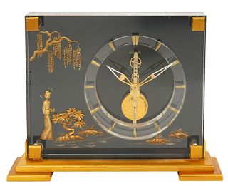 Jaeger-LeCoultre Chinoiserie 'Marina' Table Clock