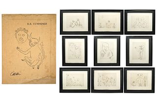Alexander Calder 9 Etchings & 'Santa Claus' Book