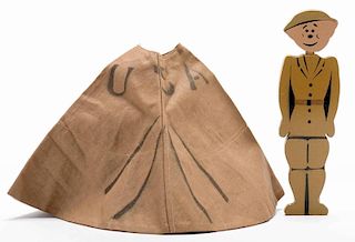 Private Pat. Los Angeles: F.G. Thayer, ca. 1942. A doughboy-themed version of the Bonus Genius vanishing doll. Complete with two figures and ÒtentÓ 