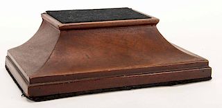 Sealed Message Pedestal. Manufacturer known, ca. 1940s. Hollowed wooden pedestal with tin trapdoor at rear allows the magician to read sealed messages
