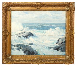 Frederick Judd Waugh 'Breaking Surf' Oil Painting