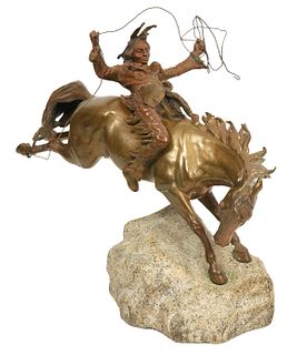 Carl Kauba Bronze Native American on Horseback