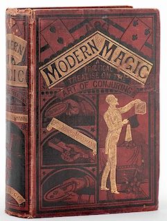 Hoffmann, Professor (Angelo Lewis). Modern Magic. New York: George Routledge, (1876). First Edition, First State. Publisher's pictorial cloth stamped 