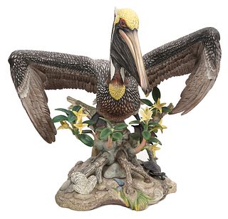 Boehm Brown Porcelain 'Pelican with Mangrove'