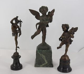 3  Antique Bronze Sculptures
