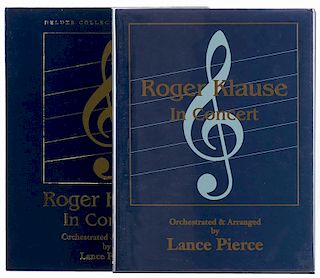 Pierce, Lance. Roger Klause in Concert. Tahoma, 1991. Leather bound edition with matching slipcase, stamped in gold. Number 77 from the publisher's li