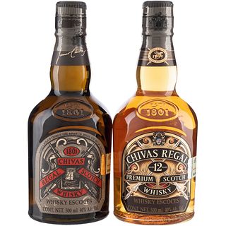 Chivas Edition. 1801 - 2001. Blended. Scotch Whisky. Scotland. Piezas: 2.