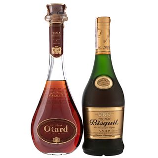 Cognac. a) Otard. V.S.O.P. b) Bisquit. V.S.O.P. Total de piezas: 2.