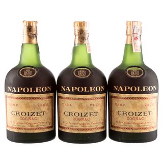 Croizet. V.S.O.P. Napoleón. Cognac. France. Piezas: 3.