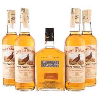 Whisky. a) William Lawson. b) The Famous Grouse. Total de piezas: 5.