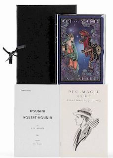 Sharpe, S.H. Art and Magic. Los Angeles, 2003. Black leather stamped in gold with dust jacket, in publisher's ribbon-tied box as issued. Illustrated. 