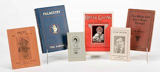 Zancigs, The. Group of Books and Booklets. Eight pieces, including Palmistry (Chicago, 1900; First edition); six booklets, or Òslims,Ó on crystal ga