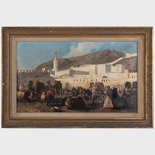 Attributed to Edwin Lord Weeks (1849-1903): Encampment Outside the Walls