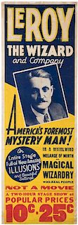 Leroy the Magician (J.F. Leroy). America's Foremost Mystery Man! In a Whirlwind MŽlange of Mirth and Magical Wizardry. N.p., ca. 1930s. Pictorial bro