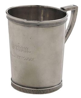 Coin Silver Equestrian Trophy Mug