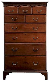 Southern Chippendale Walnut Tall