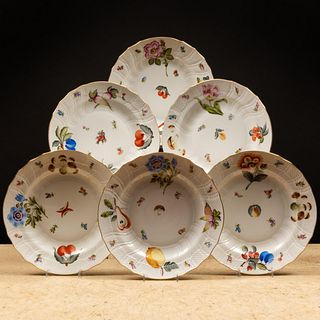Set of Twelve Herend Lunch Plates in the 'Market Garden' Pattern