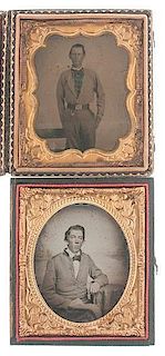 [Civil War] Tintype and Ambrotype of Confederate Gentlemen 